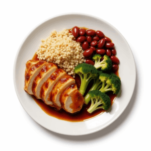 HONEY SOYA CHICKEN BROCCOLI BEANS