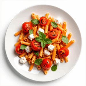 HIGH PROTEIN CHICKEN PASTA WITH COTTAGE CHEESE TOMATO