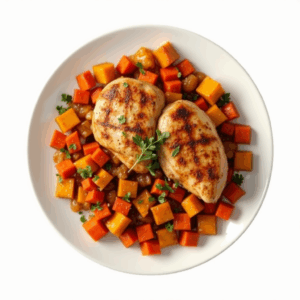 GRILLED BREAST, SWEET POTATO & CARROT STEW